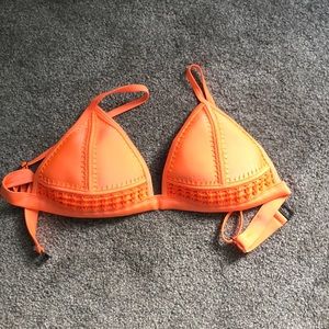 Neon orange Triangl bathing suit top